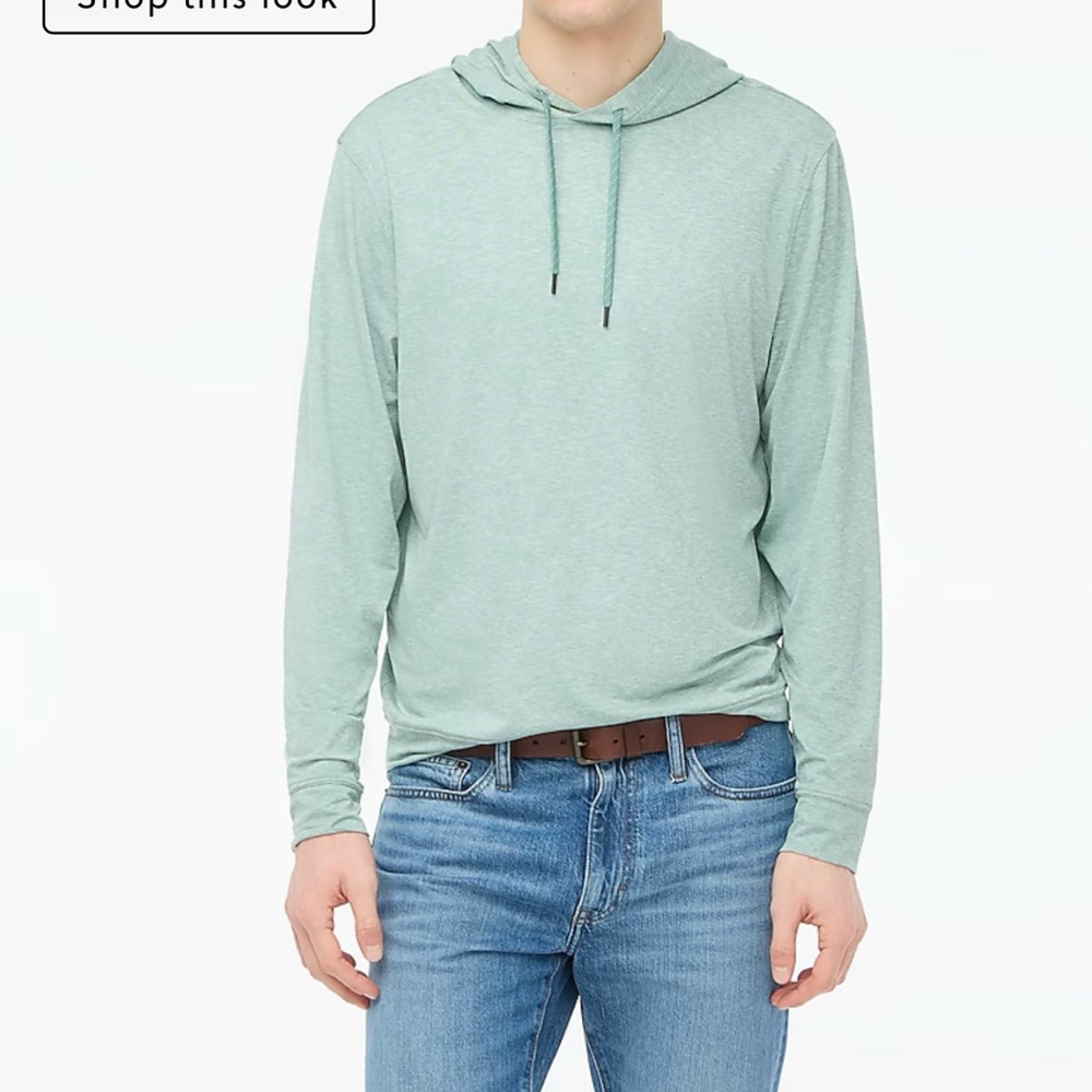 NWOT J Crew Men’s Performance jersey hoodie, M